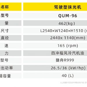 駕駛型抹光機QUM-96